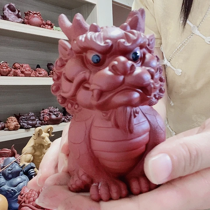 至***简紫砂茶宠宜兴紫砂麒麟