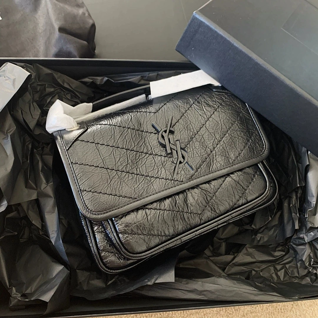 香港正品奢侈品女包2025新款真皮百搭杨树林邮差包斜挎单肩链条包