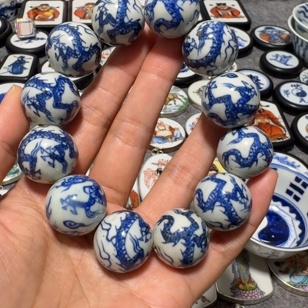 可***贝陶瓷瓷片12颗龙珠一串