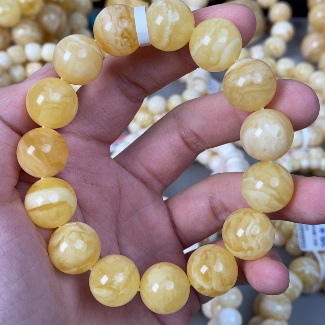 蜜蜡未镶嵌珠宝奇石23.8g14mm