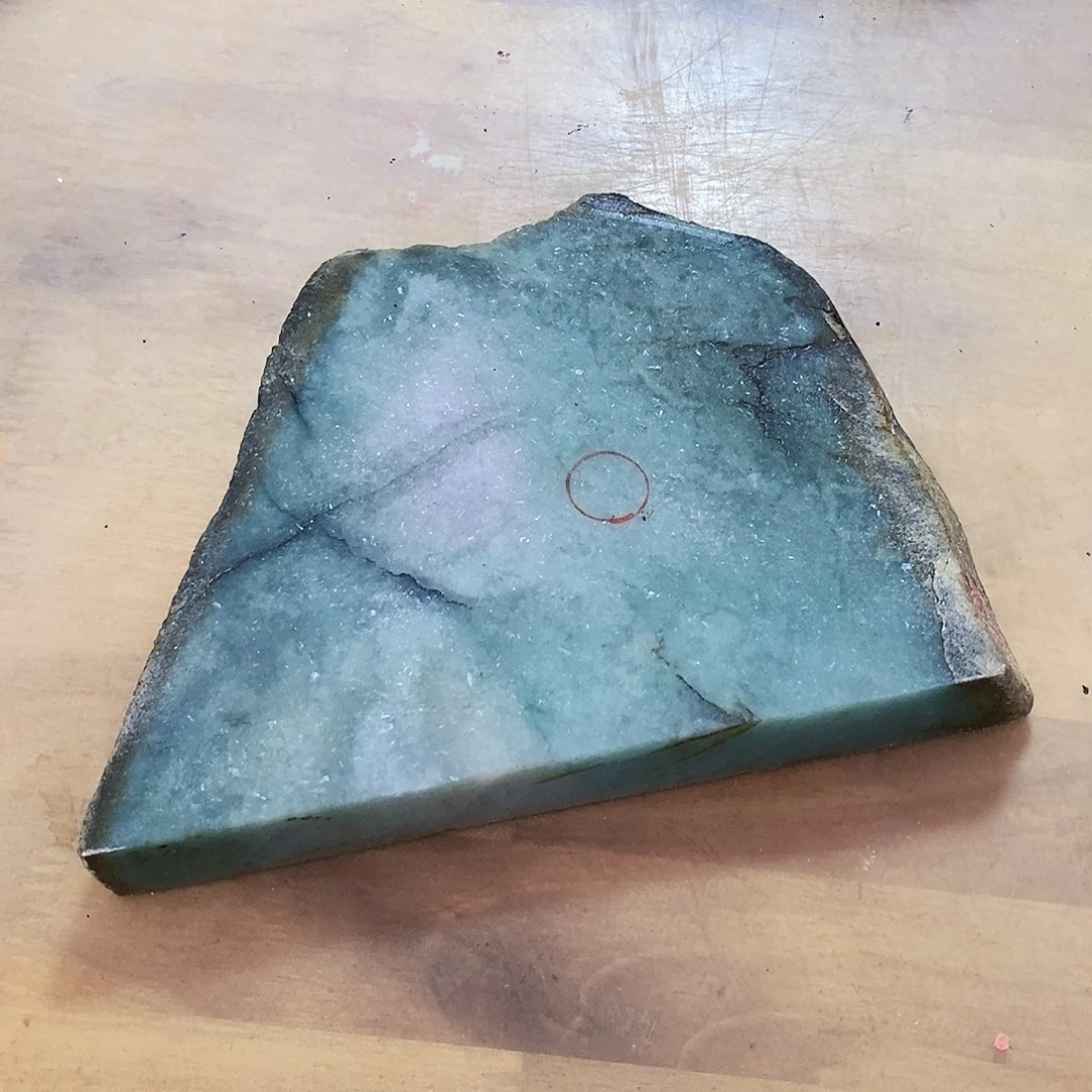 硬***肥未镶嵌定制翡翠翡翠片料