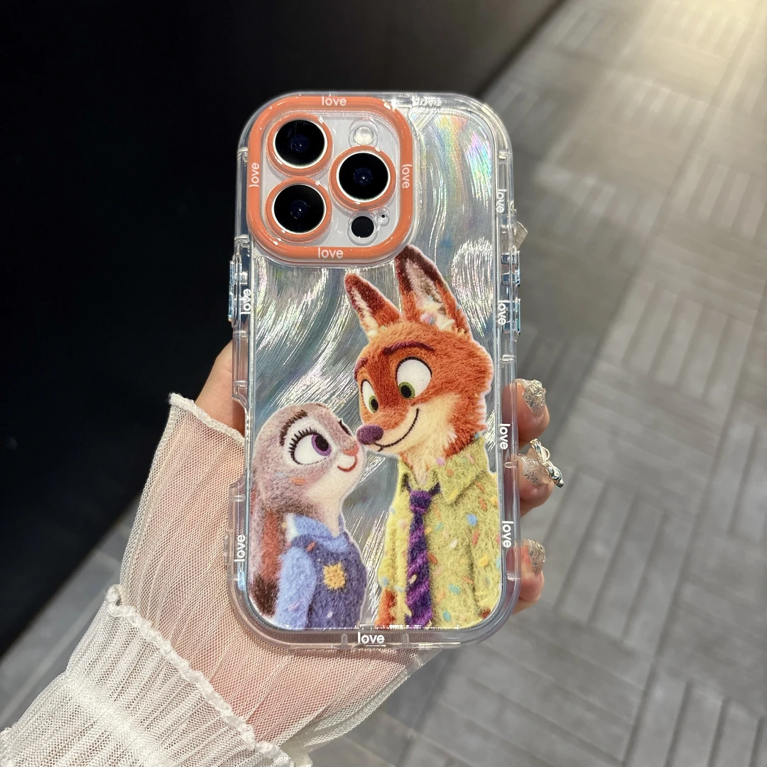 苹果/华为/oppo/vivo/小米 尼克与朱迪适用iPhone16/17奶油手机壳