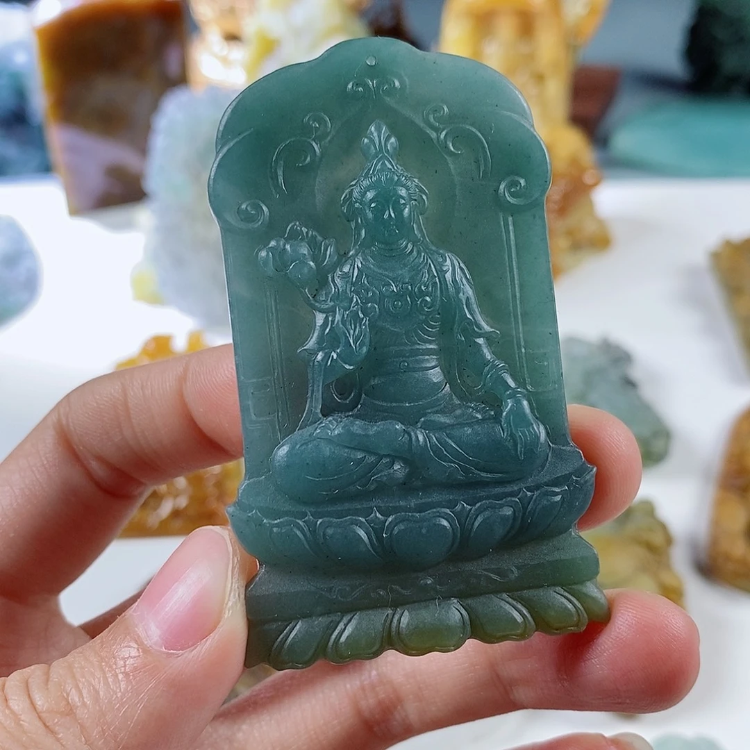 定制翡翠未镶嵌天然a货翡翠观音