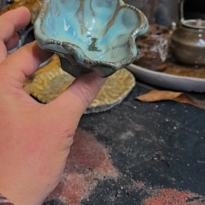 陶摆件手工高温原矿窑变新品福利