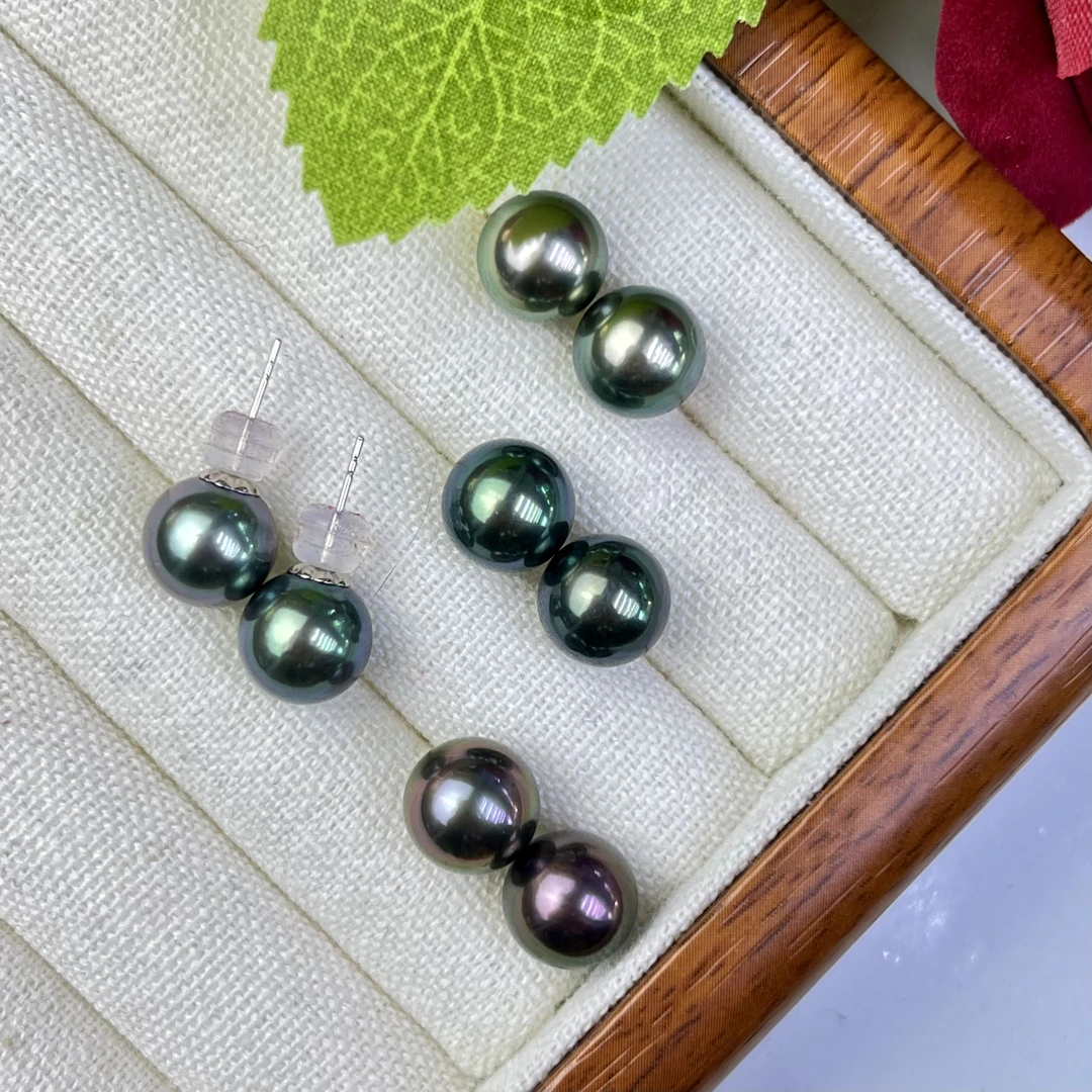 【小彤专属】【女神】海水大溪地耳钉18k金9-10多样性发货一RY8155