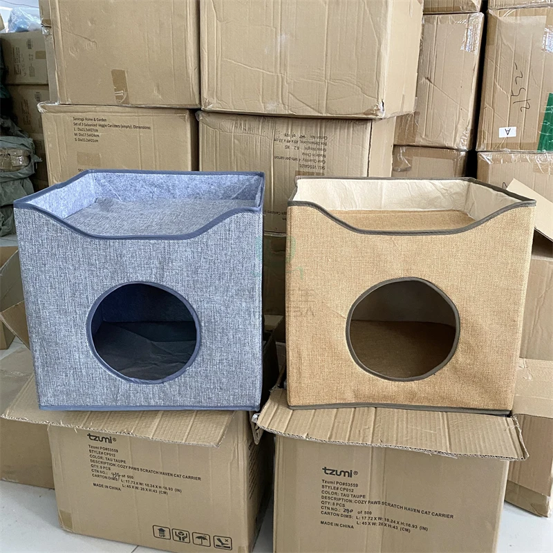 双层猫窝四季通用可折叠猫房子猫屋40*40*40cm
