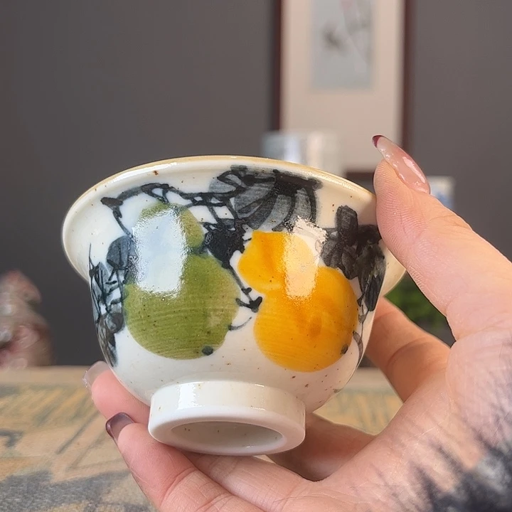 摆件景德镇陶瓷茶杯多人