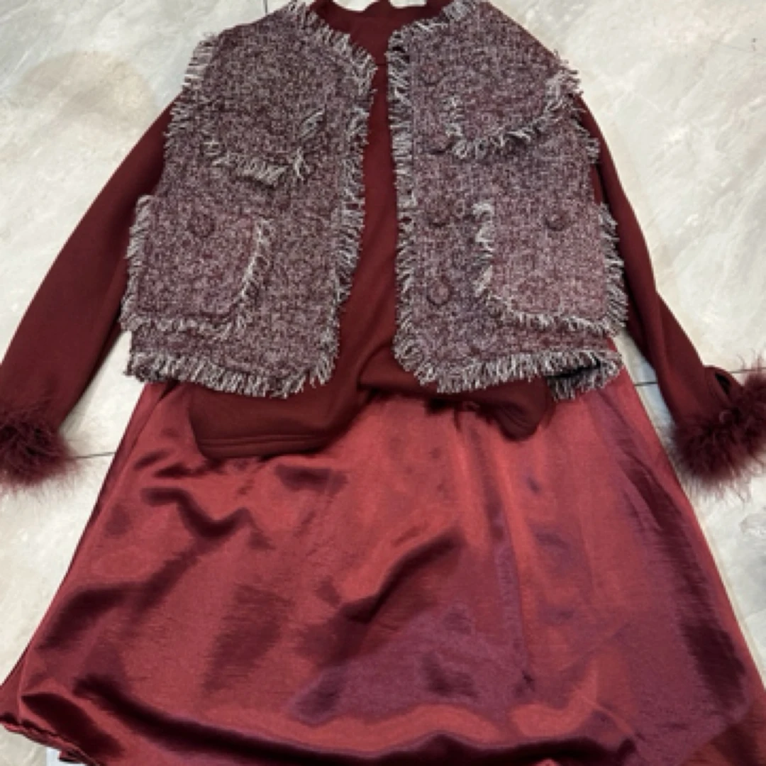 熊孩子童装馆年服三件套套装加绒款