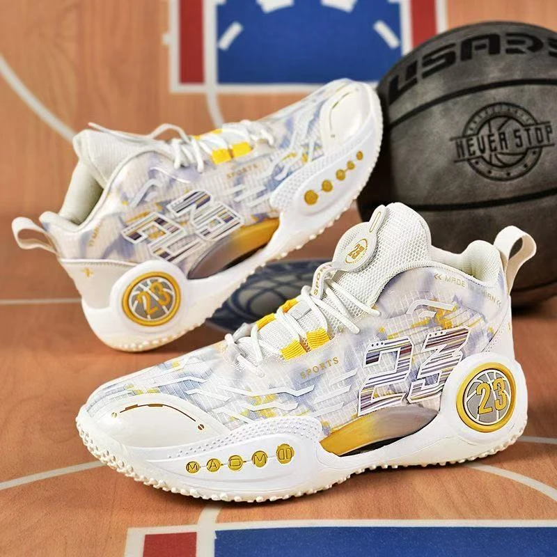 25新款夏季冰丝网面透气防滑耐磨经典百搭男士摩擦带响篮球鞋