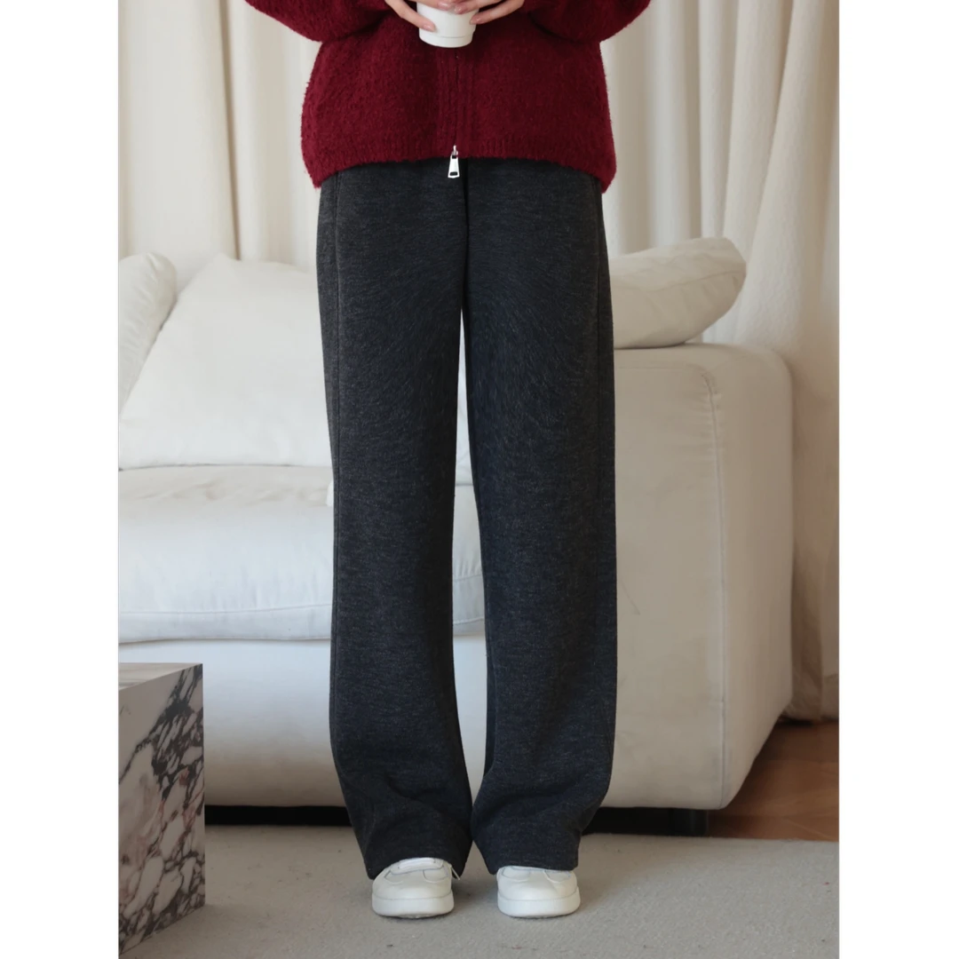 麻享【重磅加绒】一条过冬重磅汉麻棉卫裤保暖可束脚直筒FSY51213