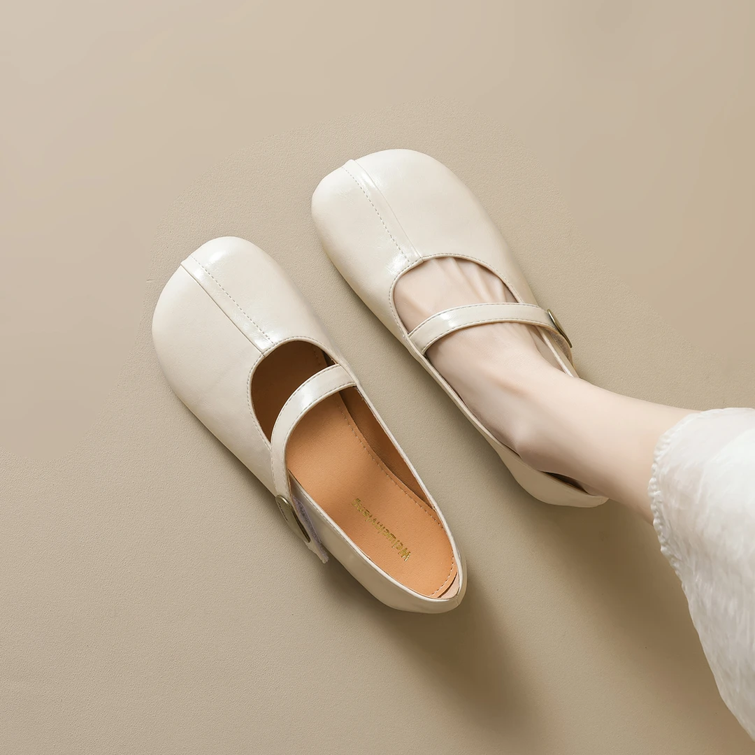 2025新款一字带单鞋一脚蹬妈妈鞋夏季女鞋夏季鞋子lulu风软底