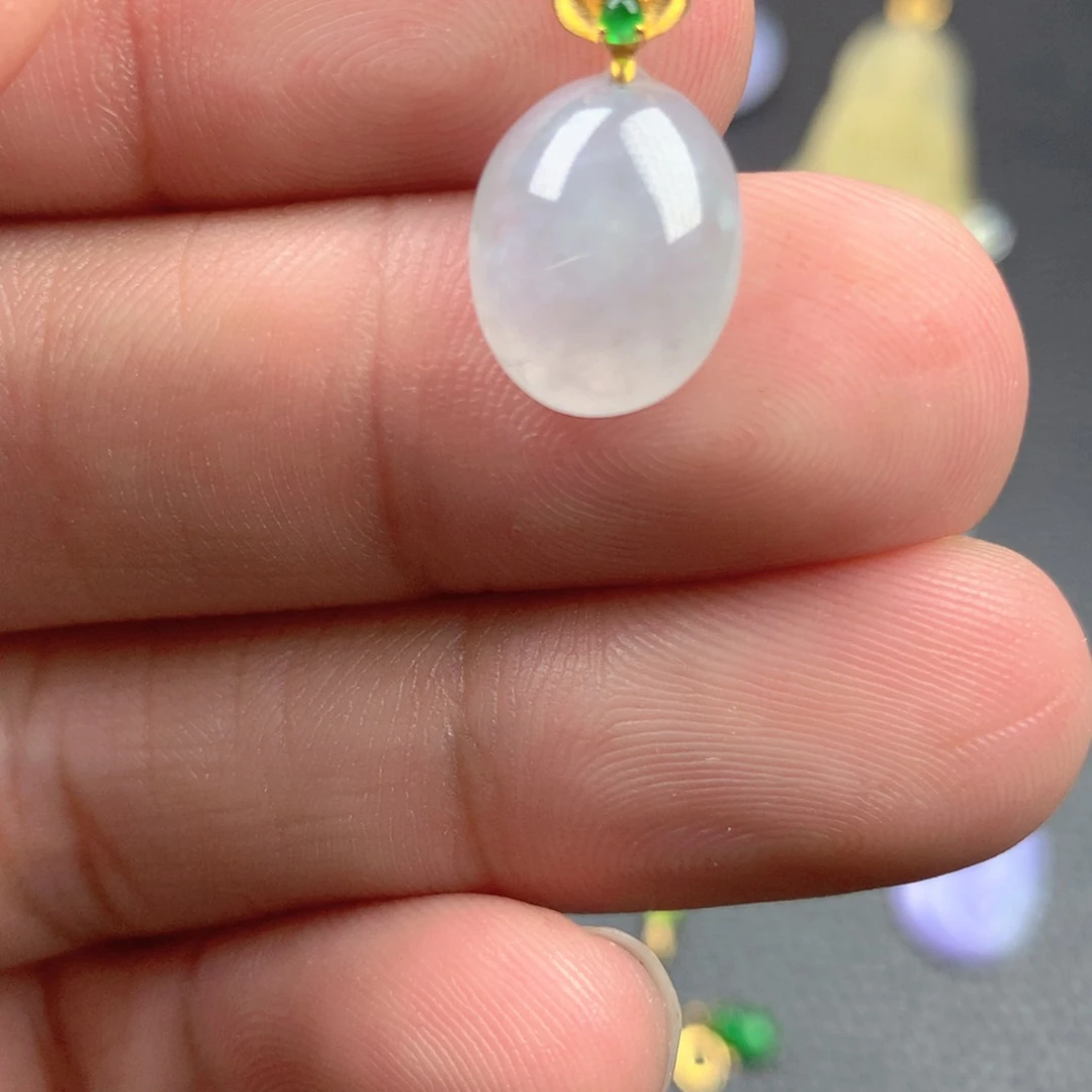 【闪购商品】颈饰18K金镶嵌翡翠翡翠