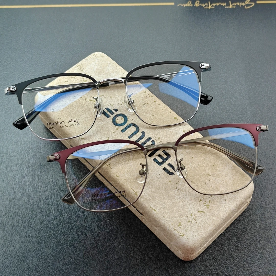 82011复古百搭男女同款小脸型眉毛框 眼镜可配近视防蓝光变色片