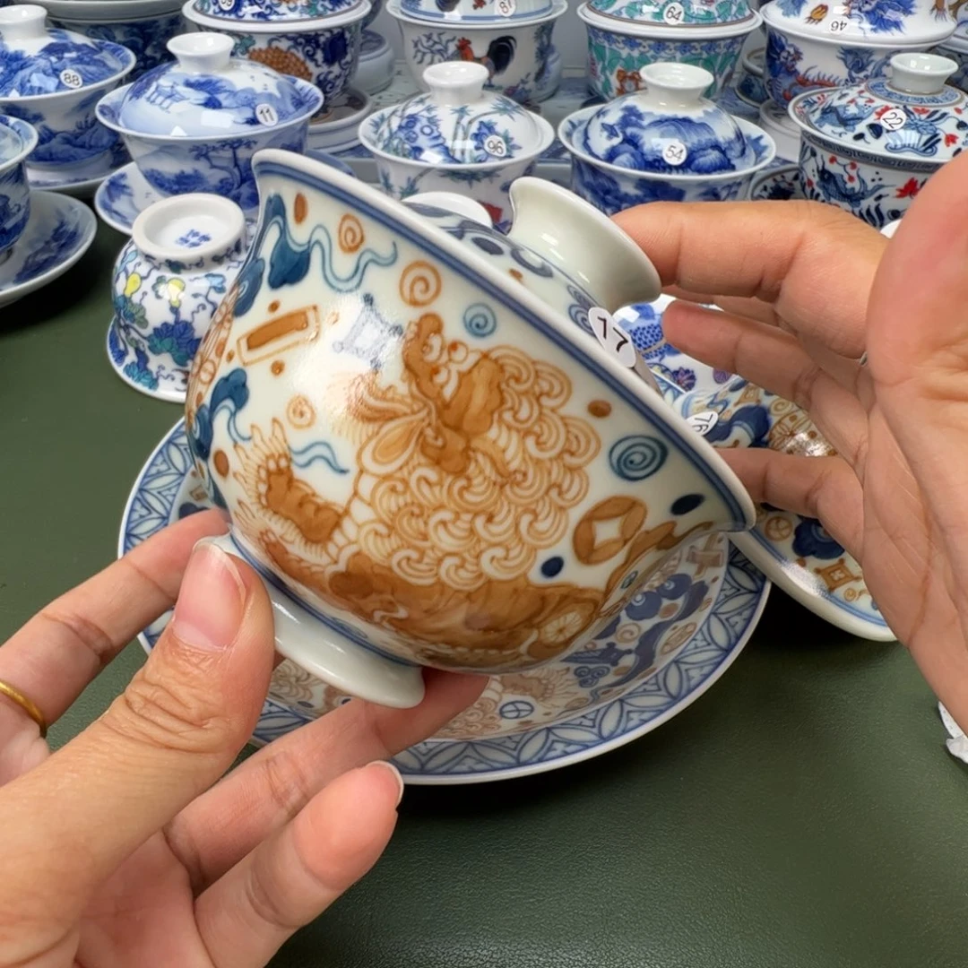 陶瓷景德镇纯手工纯手绘茶具木木17
