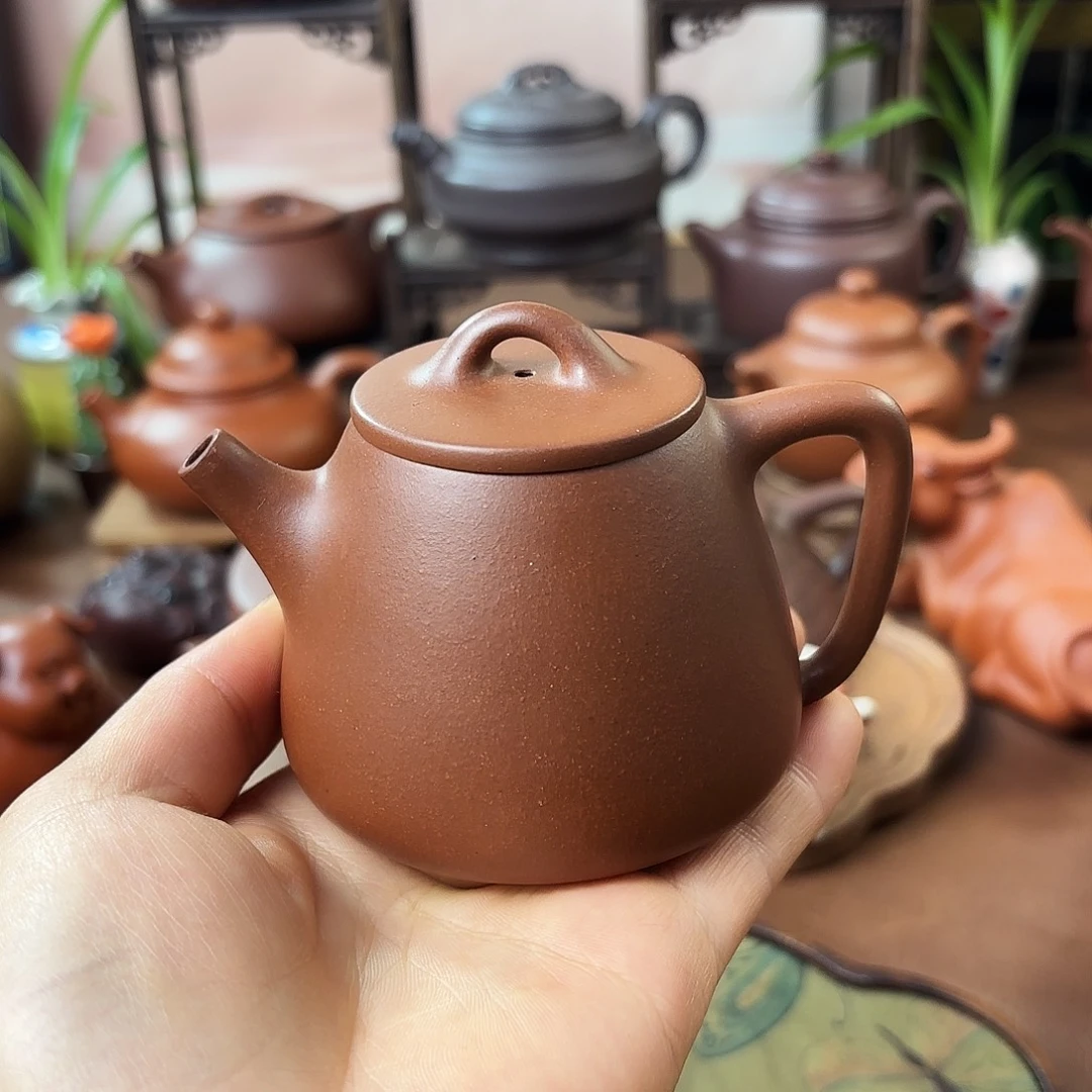 紫砂茶壶高瓢紫泥120cc