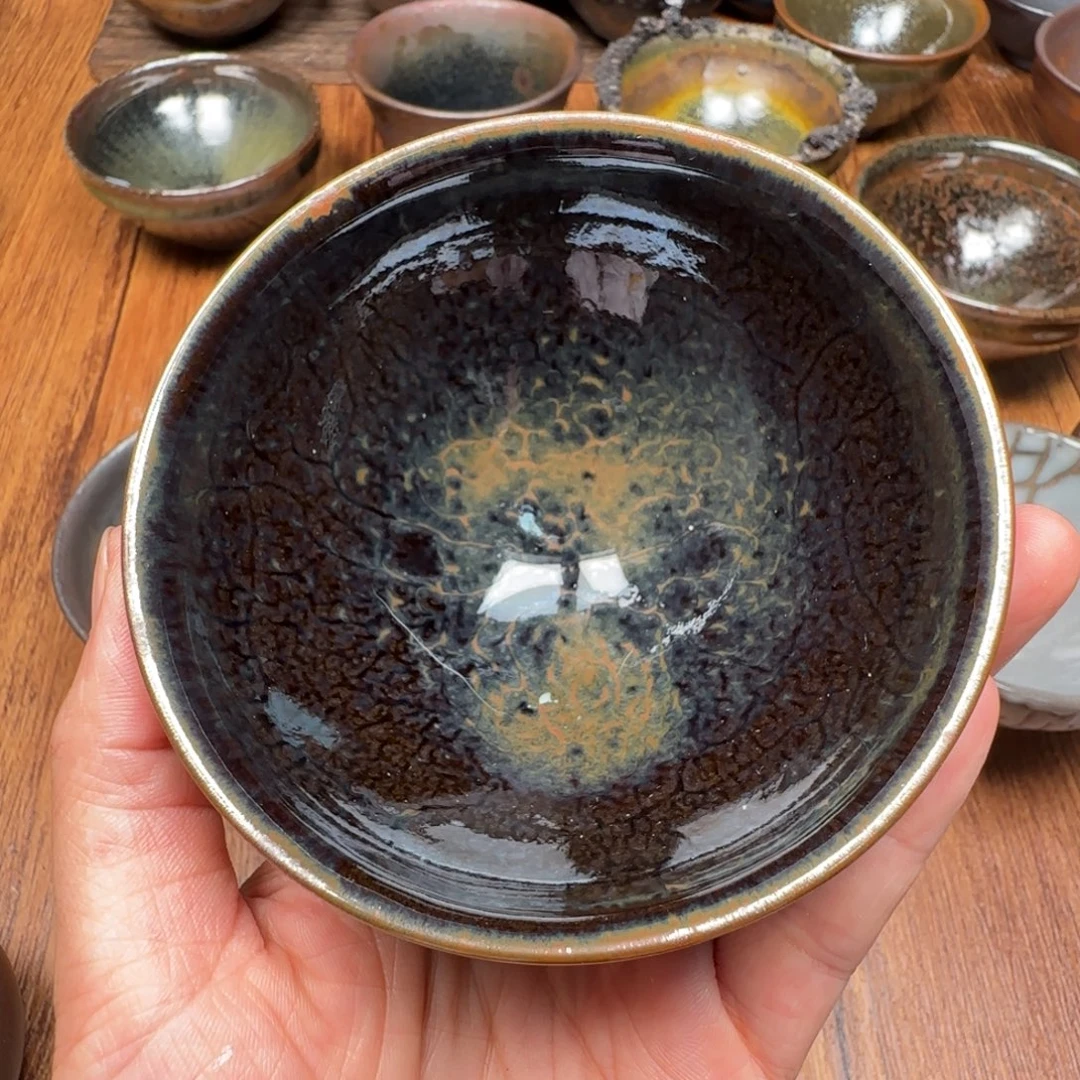 源***柴烧建盏茶盏茶杯423