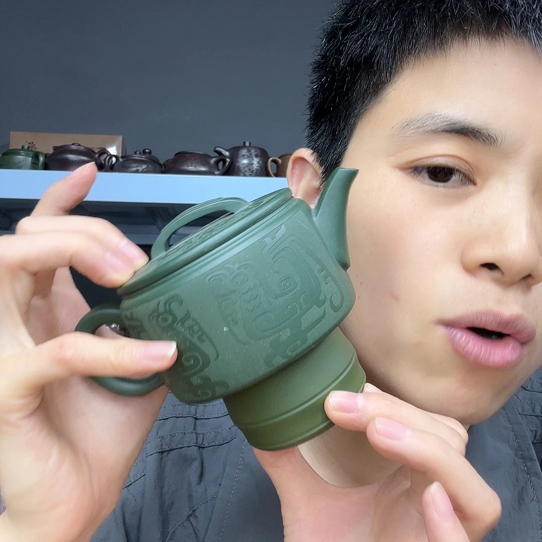 底槽青茶壶民间手艺人全手工制作