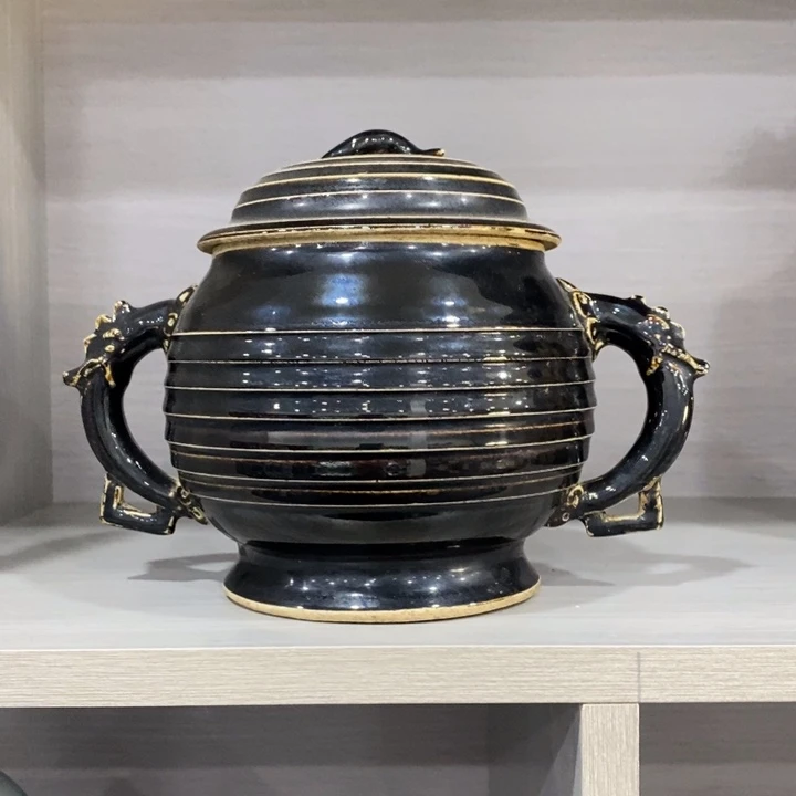 慈语臻藏黑顶簋式炉