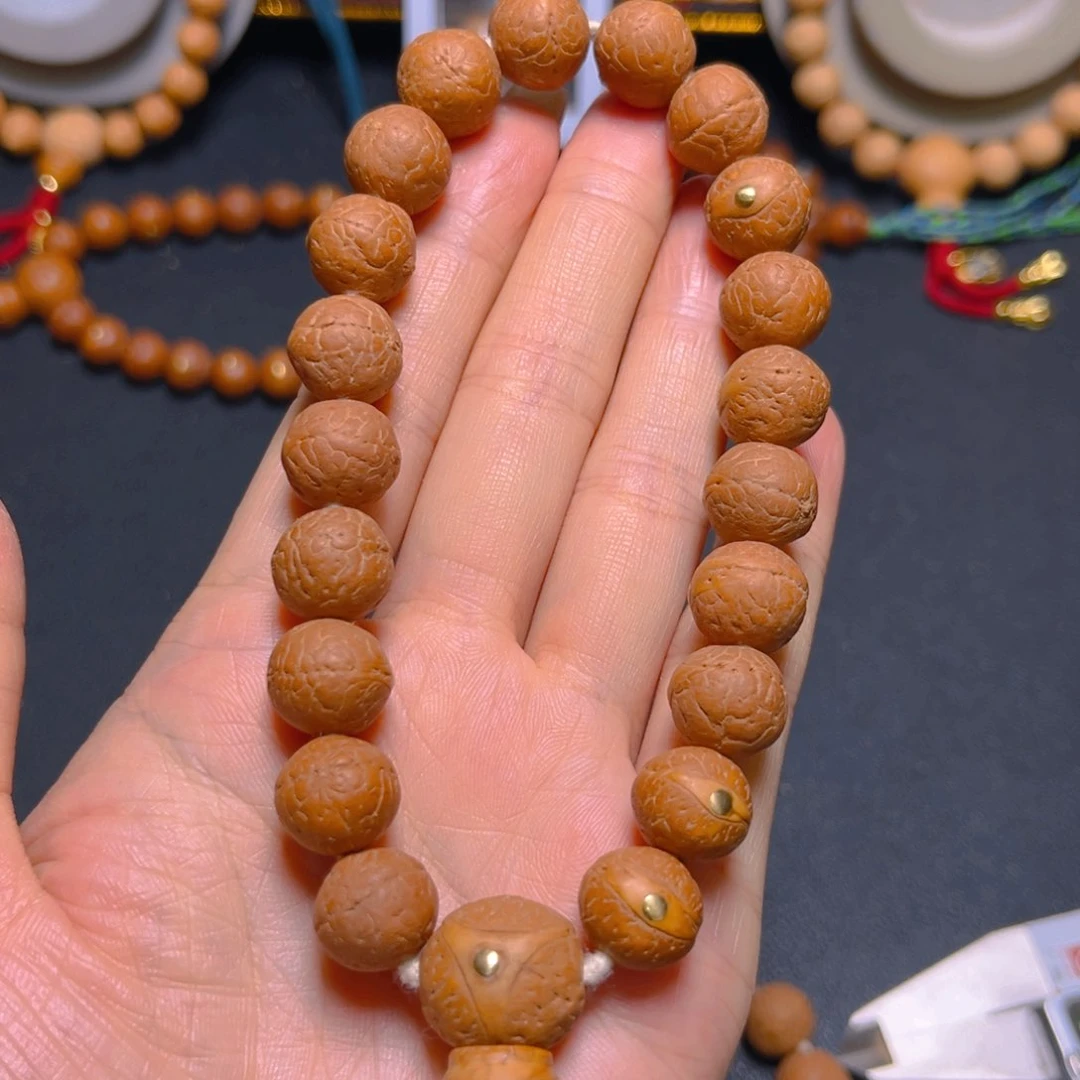 凤眼菩提吊坠12.5mm+精品铜钉手串