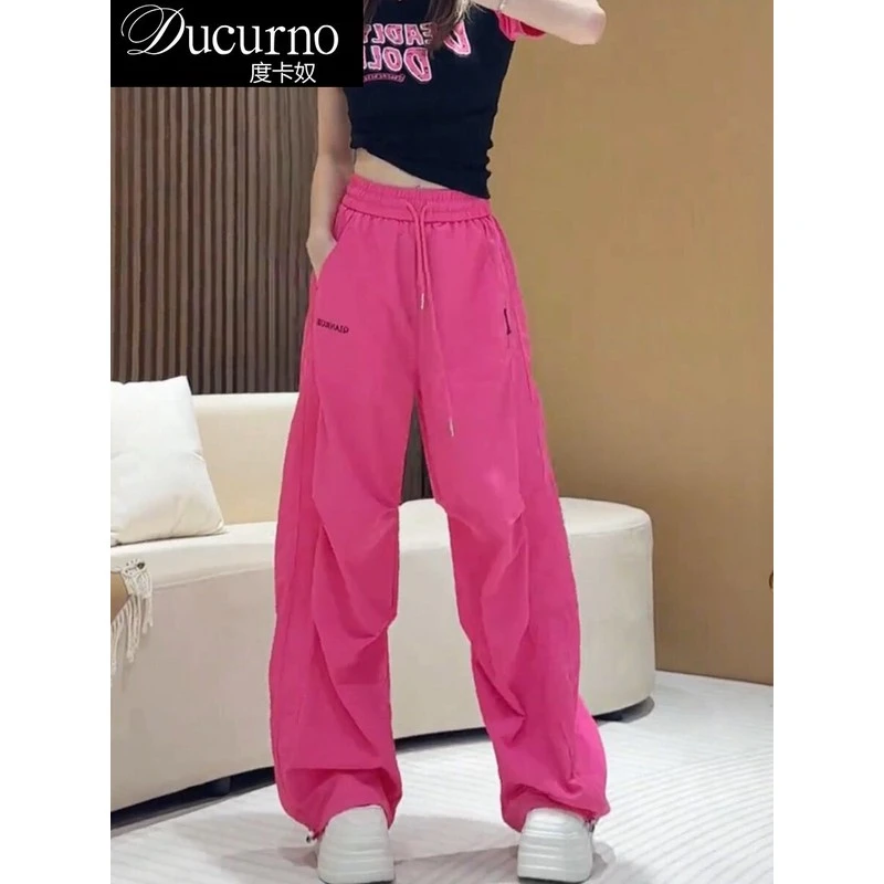 美式速干冰丝工装裤女2026新款夏季薄款宽松显瘦酷飒风女装高级感