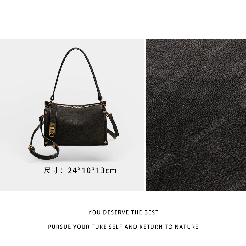 【尚恩CC】SK-83398-乌木色-轻奢百搭手提腋下新款斜跨女包