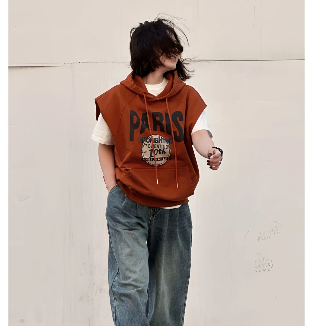 congcong【大橘力】 春季连帽卫衣马甲 25WYMJ001