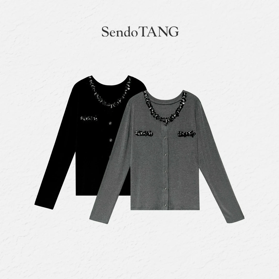 针织开衫轻奢重工时尚高级感遮肉显瘦小开衫【经典返场】大码女装