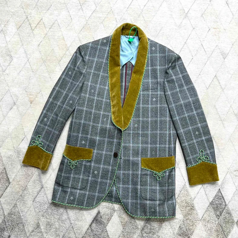 未使用 GUCCI/古驰 Gucci 124664 满蜜蜂刺绣西服