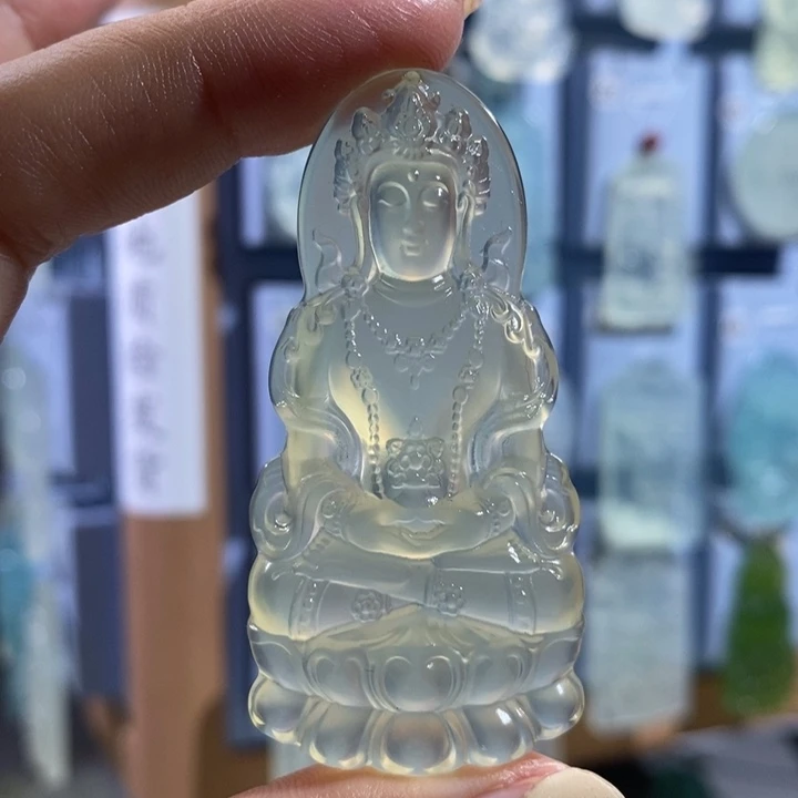 岫玉未镶嵌颈饰吊坠