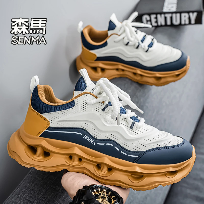 森马男鞋2025秋季新款青少年厚底减震跑步运动鞋潮牌百搭老爹潮鞋