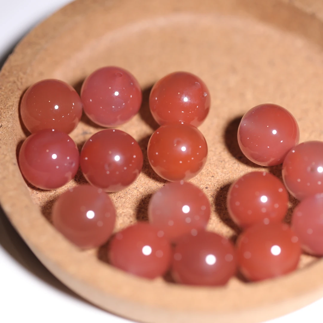 保山原矿无胶南红单珠14mm SN0616-12-1 多样性发货发其一