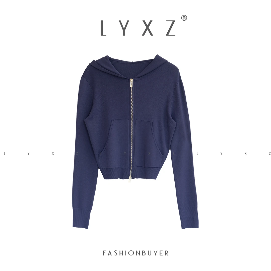 LYXZ x【听说】早秋薄款显瘦遮肉休闲连帽拉链外套79755