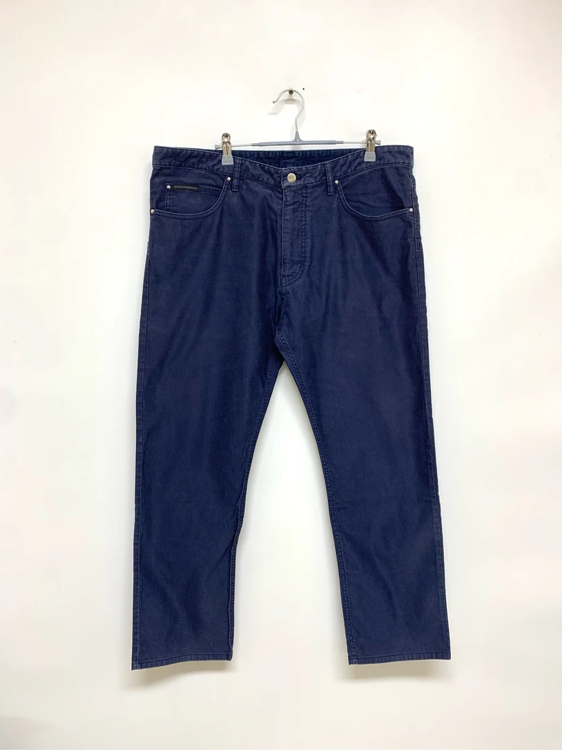 99新 LouisVuitton/路易威登 蓝丝绒长裤/48码/Y0374