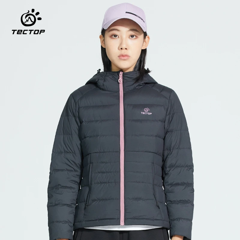 TECTOP/探拓女子冬季户外百搭防风保暖轻薄短款羽绒服1235208YR