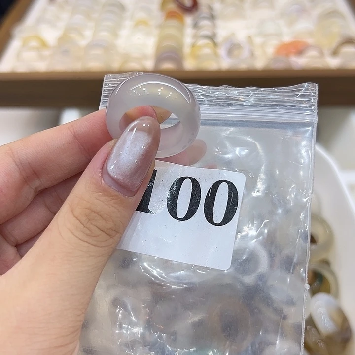 玛瑙/玉髓戒指合金100港17