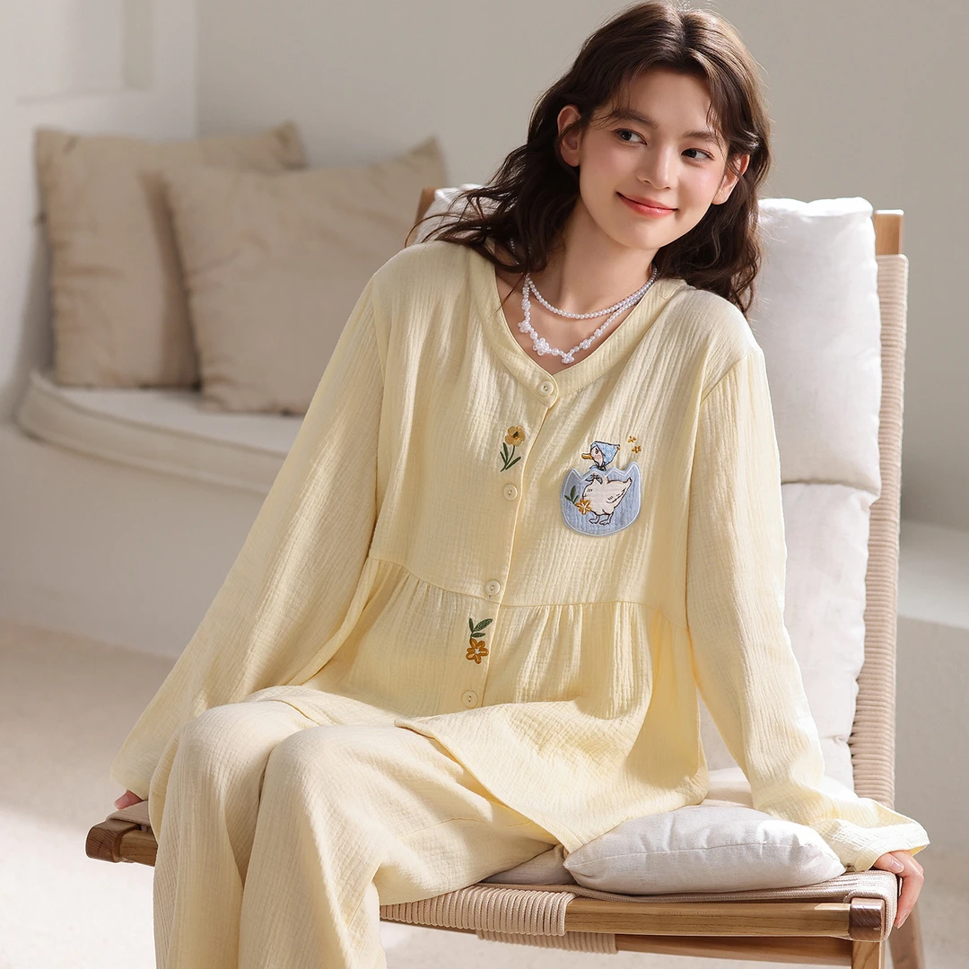 2025年秋冬款云朵棉睡衣女春秋季新款甜美公主风可外穿家居服套装