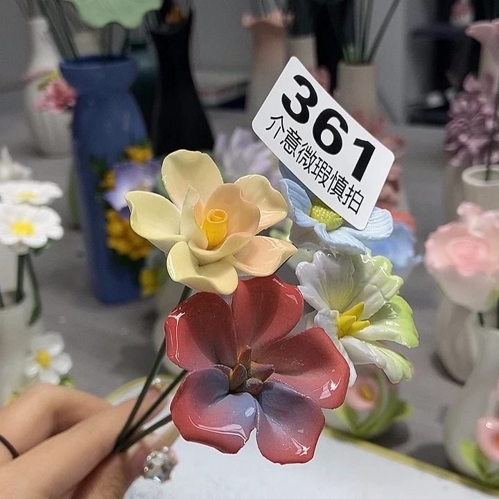 陶瓷纯手工捏花设计