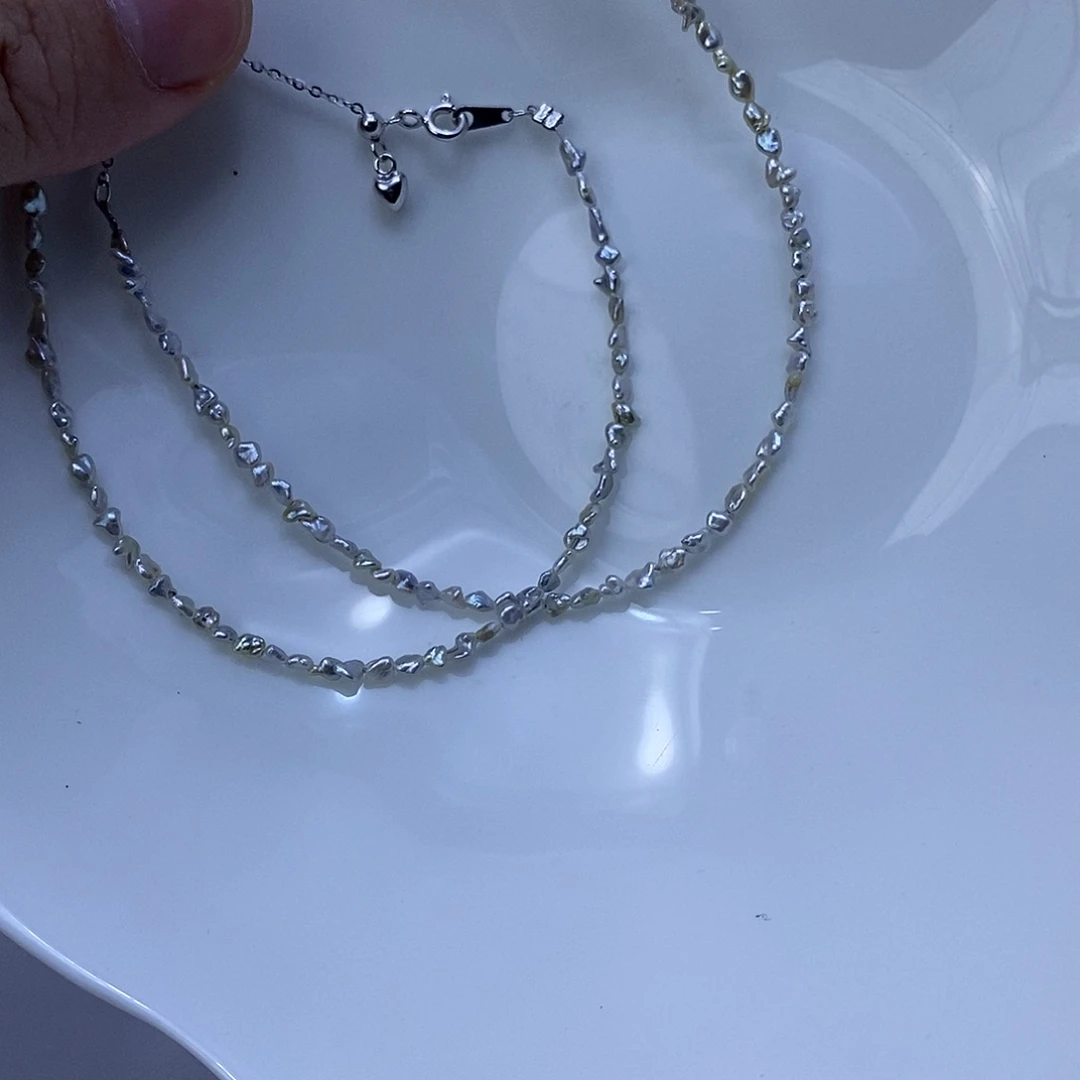 海水珍珠银S925镶嵌颈饰