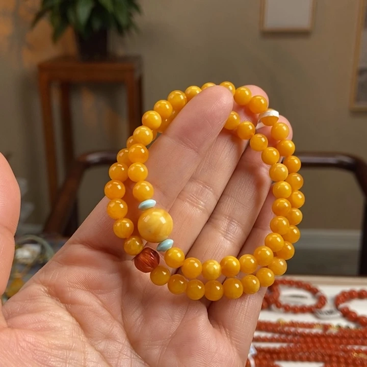 琥珀手链未镶嵌蜜蜡手串6