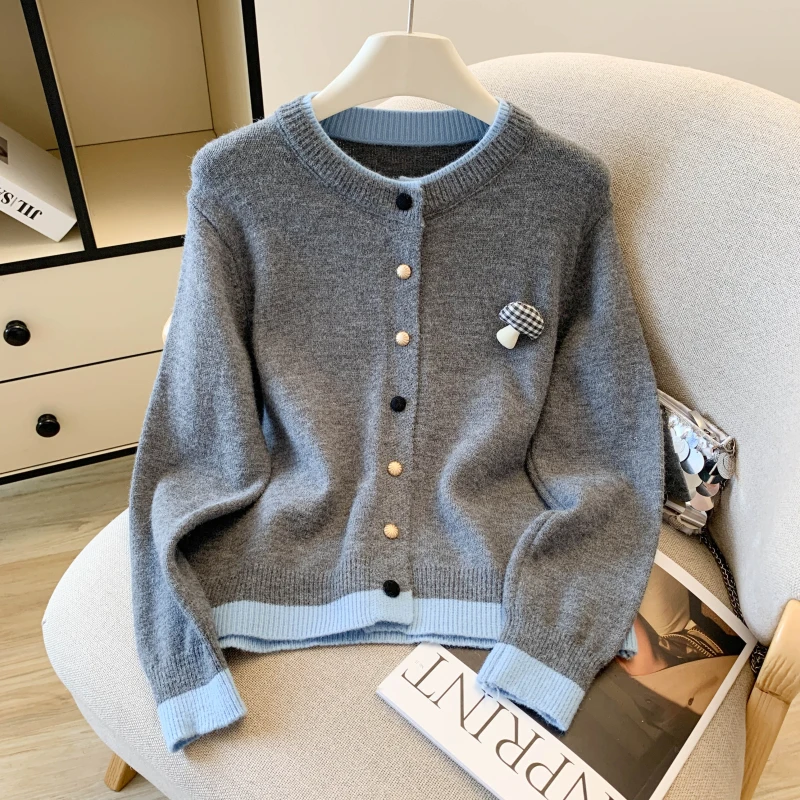 别致洋气毛衣外套女装2025春秋韩系穿搭针织开衫宽松减龄百搭上衣