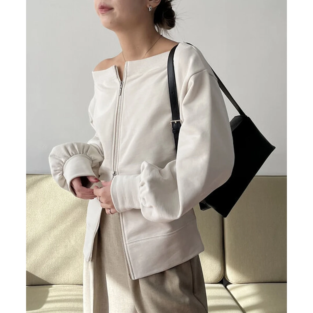 【我不一样】MonTendre 秋季新款 L 纯棉舒适极简风双拉链船领卫衣