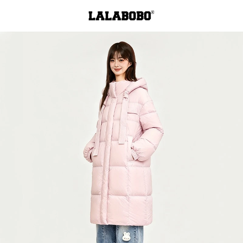杭州LABOlogo奶油中长羽绒服RBED-WSYR15