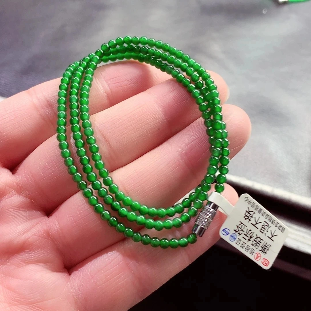天然翡翠手链未镶嵌