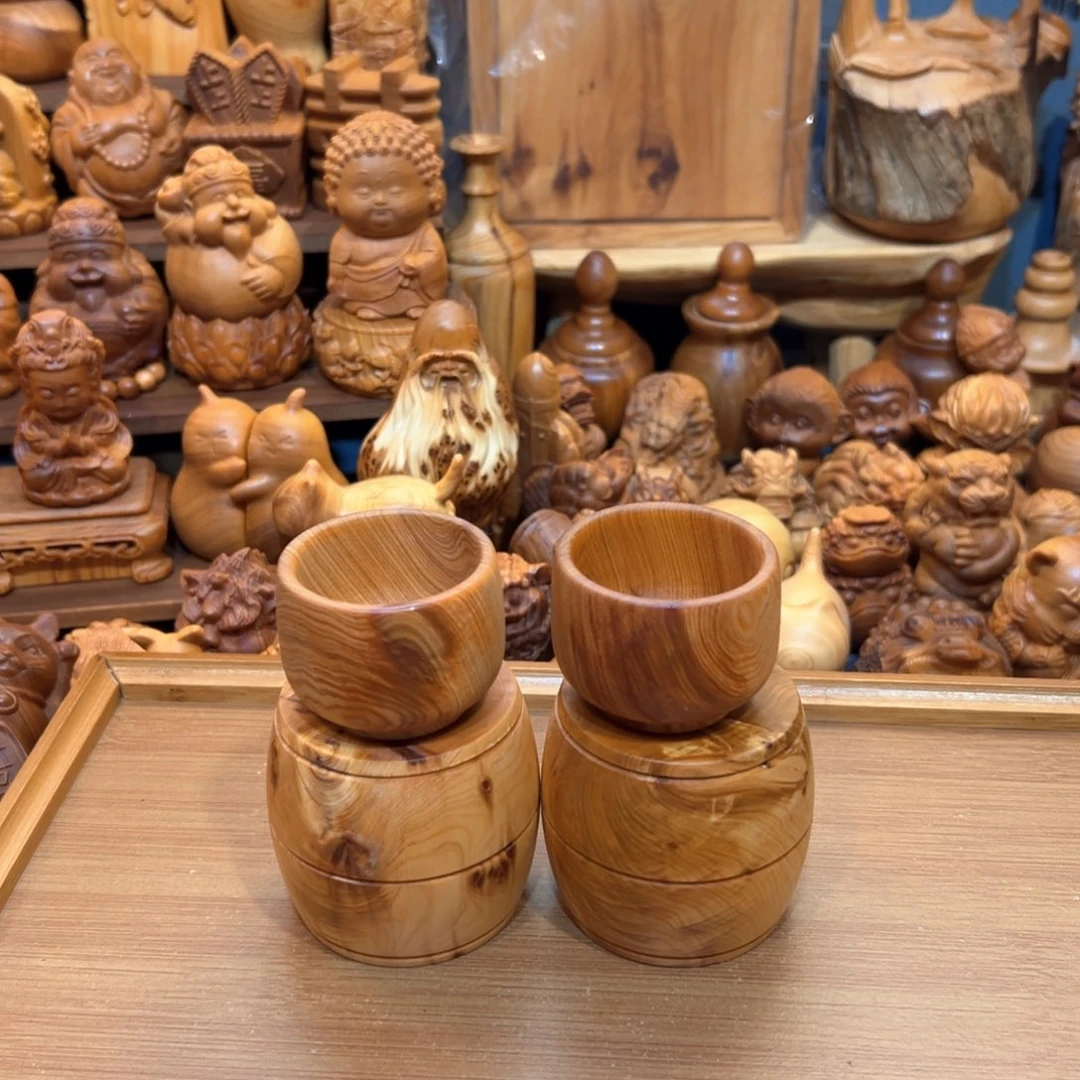杨***欢柏木（崖柏）鼓摆件