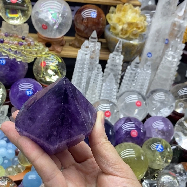 石材天然紫水晶随行