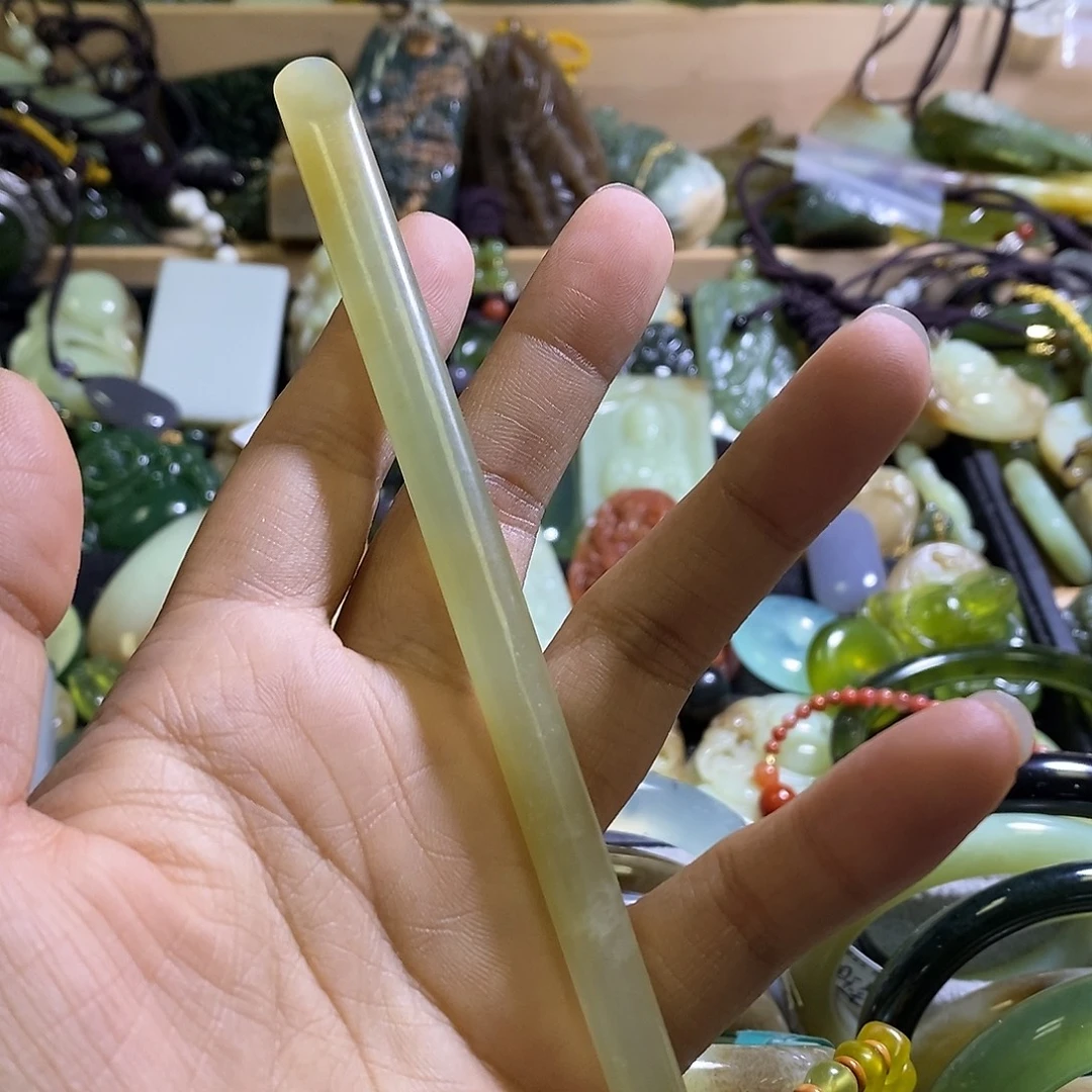 未镶嵌岫玉发簪发簪