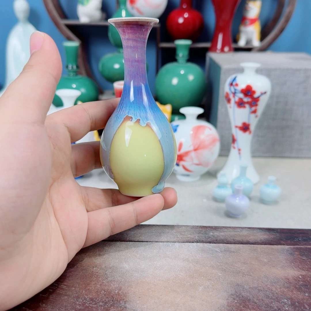 陶瓷手工小花器摆件