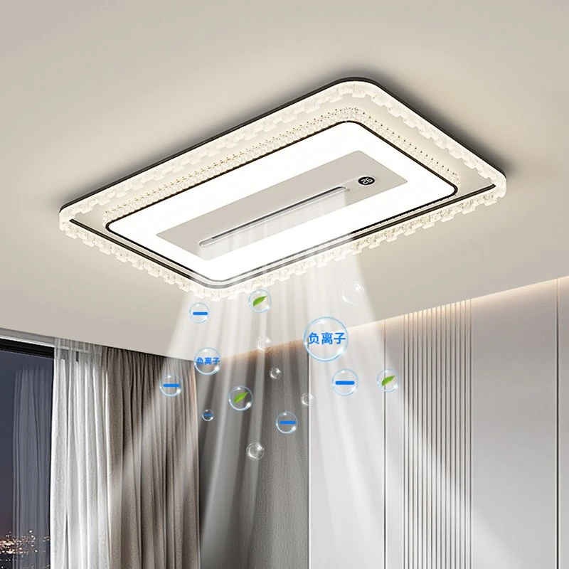 风扇适用客厅主灯无叶风扇灯现代简约大气2025新款负离子吸顶灯具