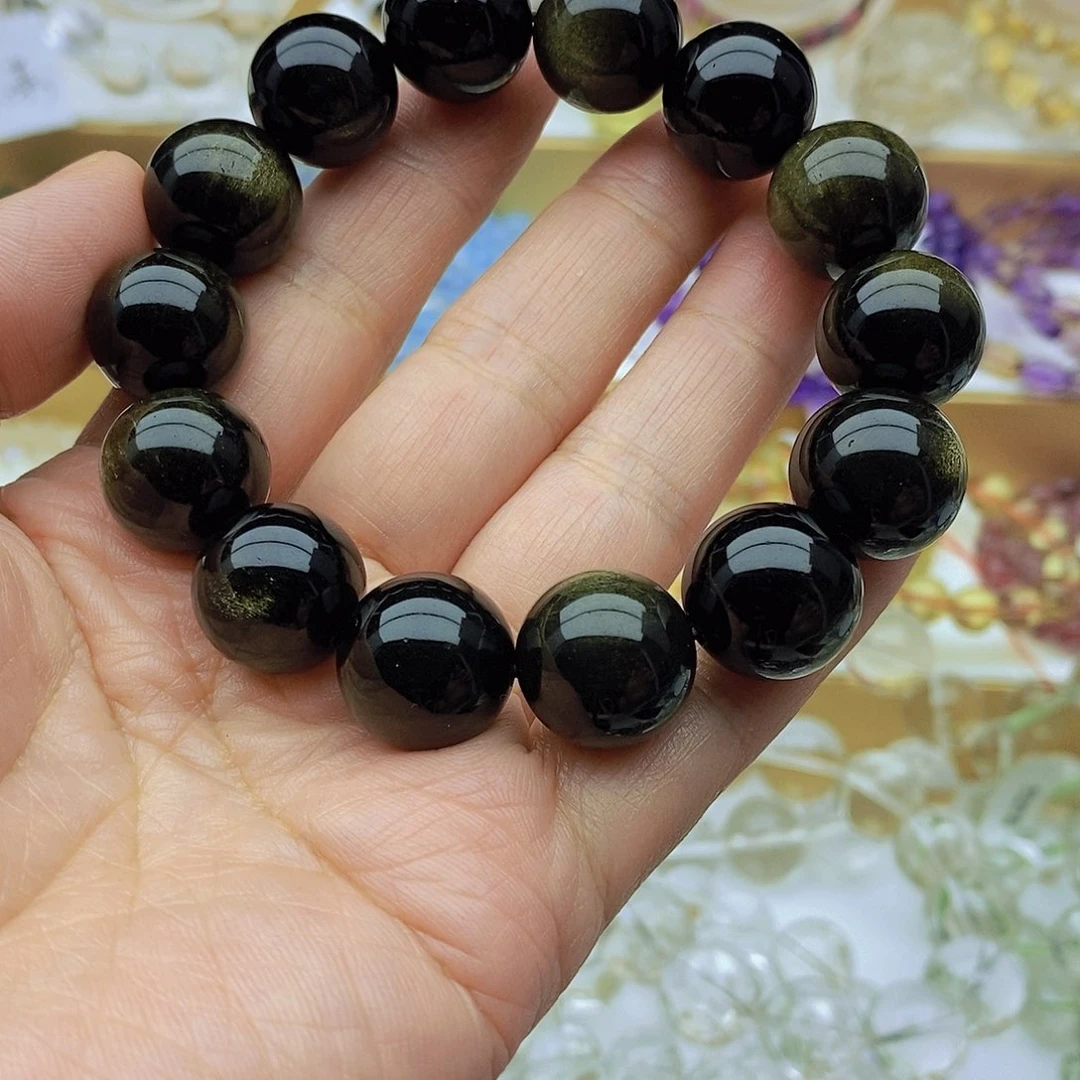 水晶手链未镶嵌金耀石16mm