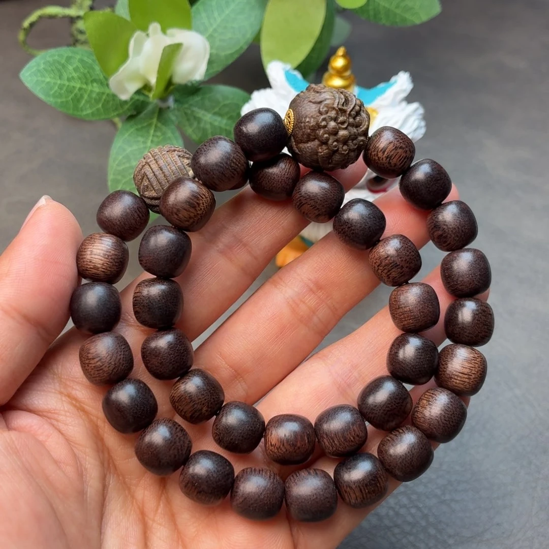 沉香碎屑沉香佛珠越南富森红土玉化瘤疤料1.0